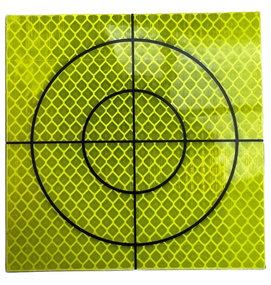 Retro Survey Magnetic Yellow Targets 100x100mm Adhesive For Control Stations Total Stations EDM